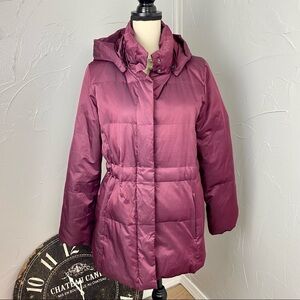 J.Jill Cranberry Down mix puffer coat size S